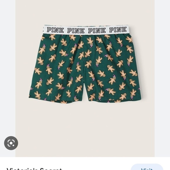 Victoria’s Secret gingerbread unisex boxer shorts - Picture 4 of 6